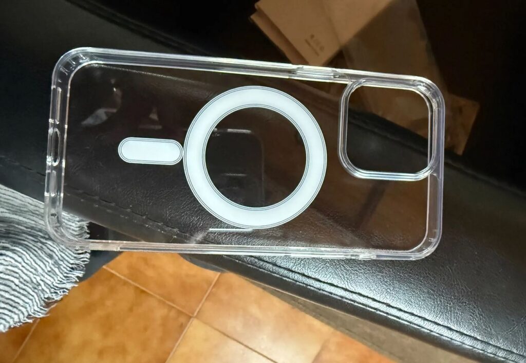 Clear case with MagSafe for iPhone. Why pay for the original when there's a solid copy? Photo.