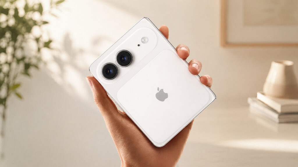 iOS 27 confirmed active development of the foldable iPhone. Photo.