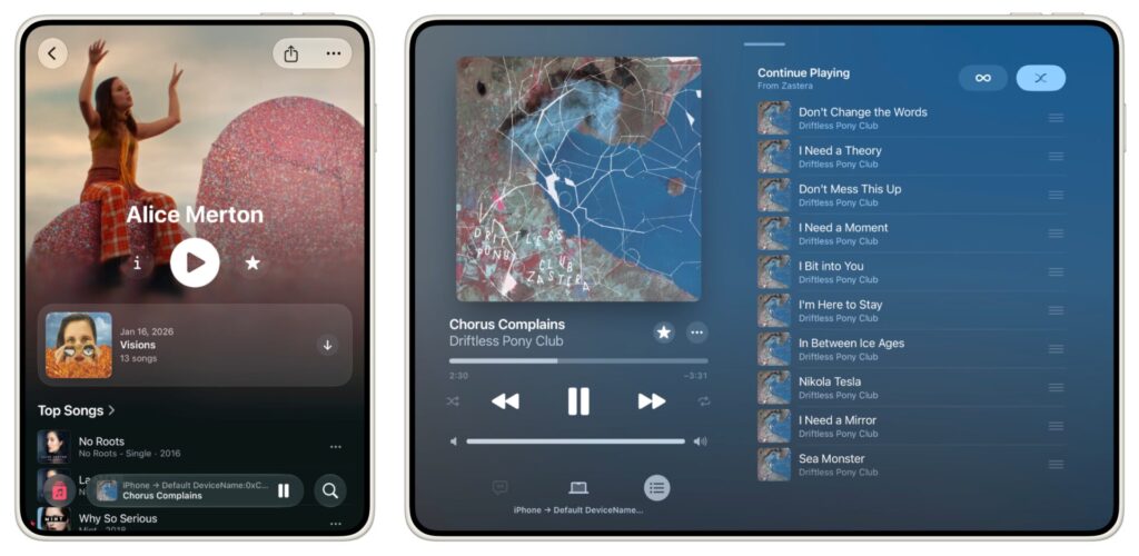And here's Apple Music