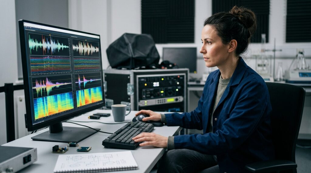 The orca's sounds were compared with originals using sound wave analysis
