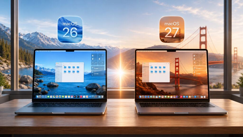 Breaking down the main differences between the old and new operating systems. Photo.