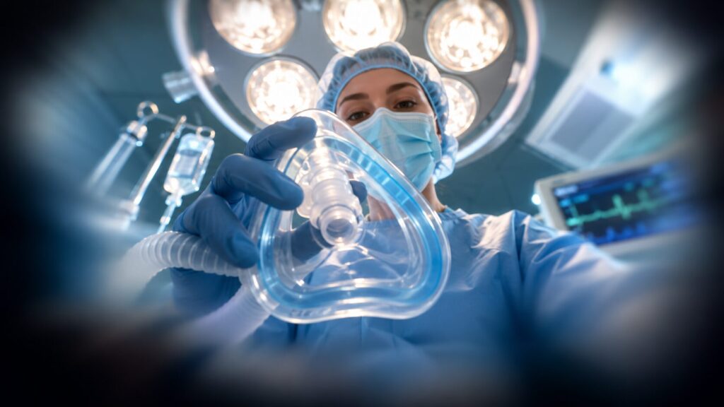 Anesthesia is not exactly sleep, and a person who has received it feels very unusual. Photo.
