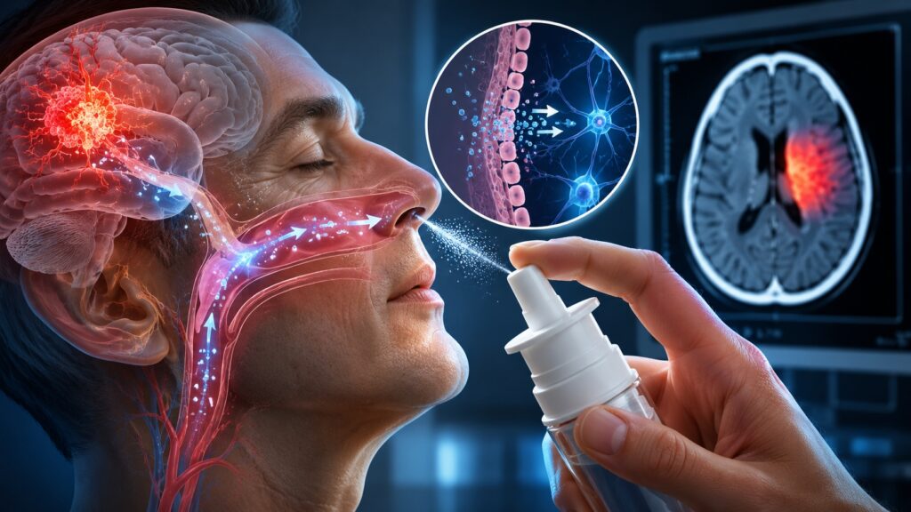 A nasal spray against stroke could save a person from complications. Photo.