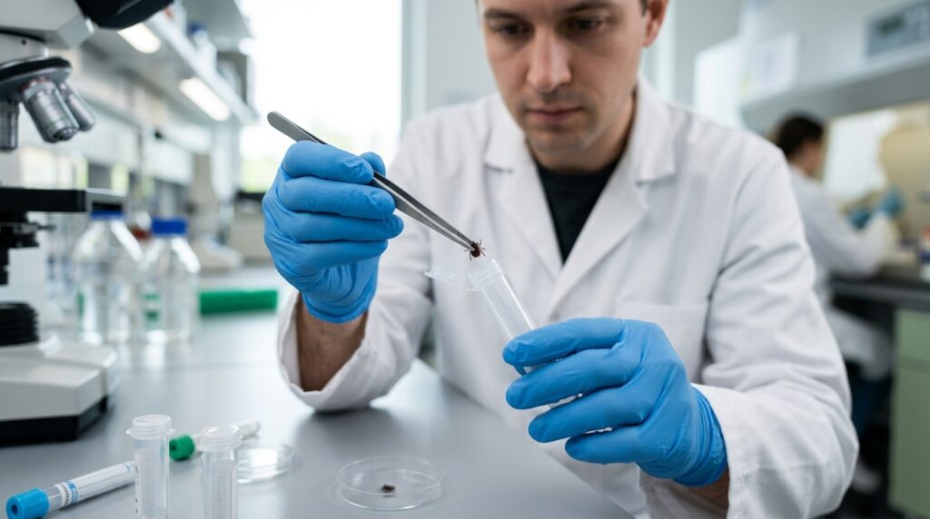 For laboratory analysis, the tick must be preserved in the most undamaged condition possible