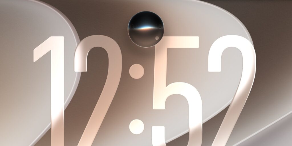On other gadgets without Dynamic Island, it's round