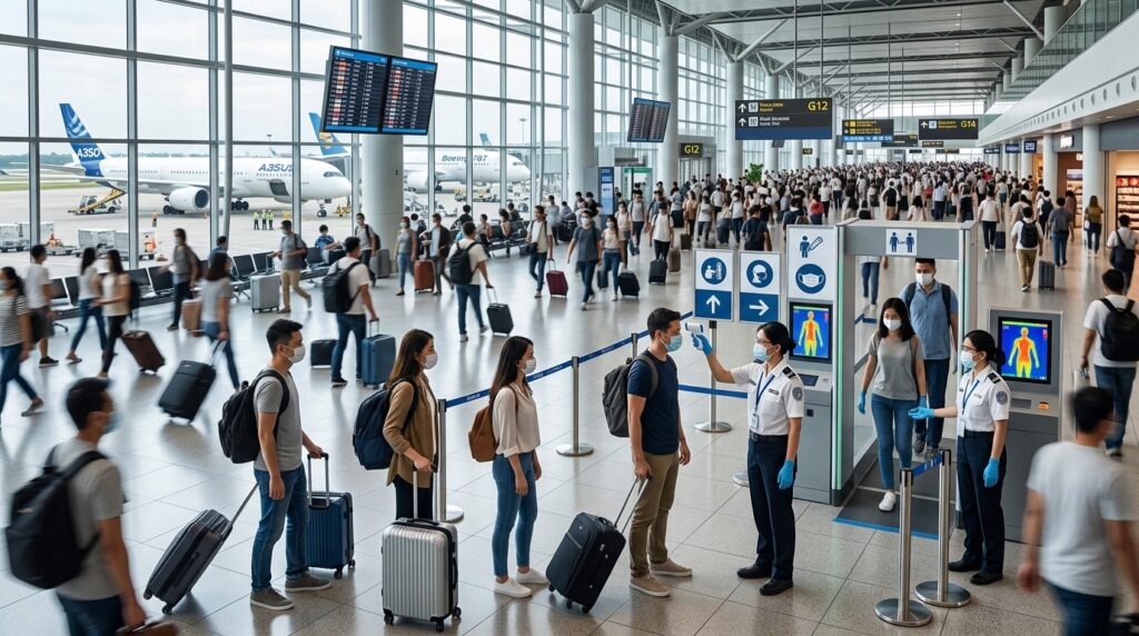 The main route for the virus beyond Africa is air travel, so airport controls have been tightened