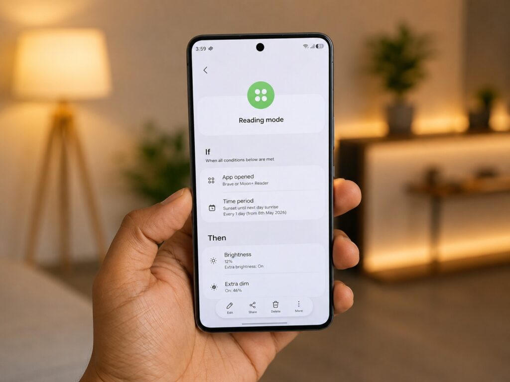 On Samsung, you can automate virtually any action
