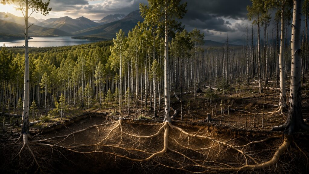 The largest tree weighs 5,900 tons. Photo.
