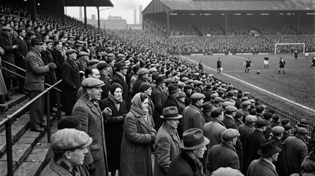 Spectators on British stands protected themselves from the cold with heavy winter clothing
