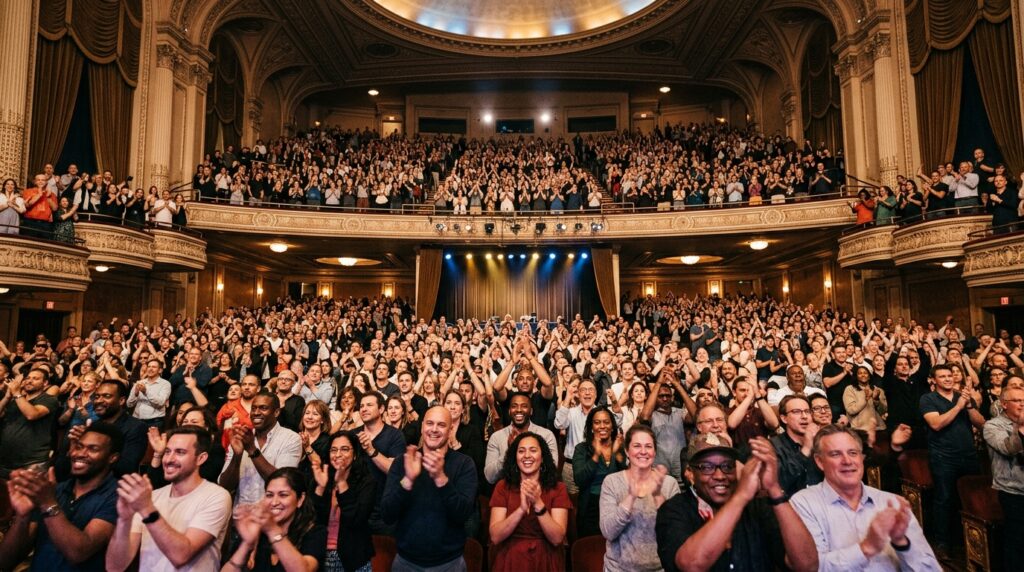 Appreciative applause is the most familiar type of ovation