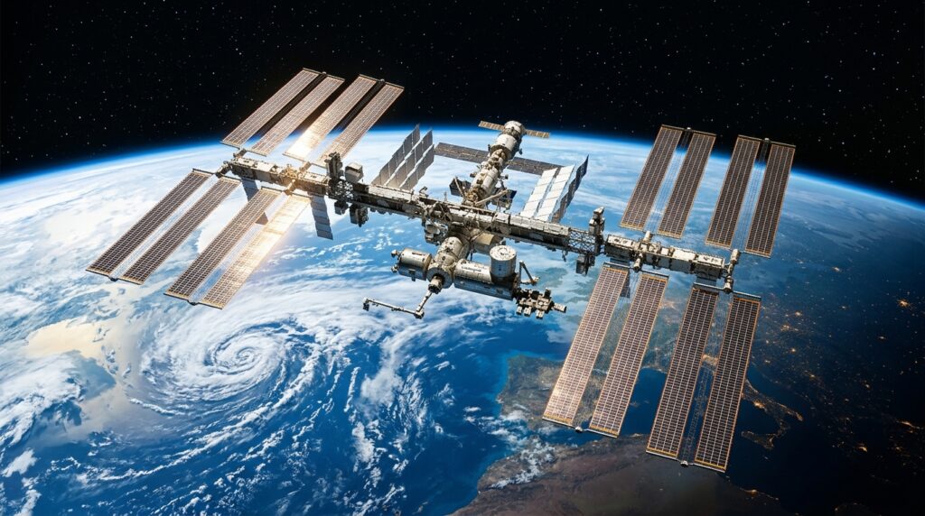 They want to sink the ISS in the ocean, but enthusiasts suggest burning it in the Sun. Photo.