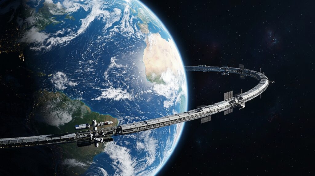 Building a bridge around the Earth is impossible, and it's not about money or building materials. Photo.