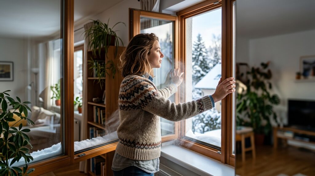 Short, intense ventilation removes excess moisture faster than a slightly open window left all day