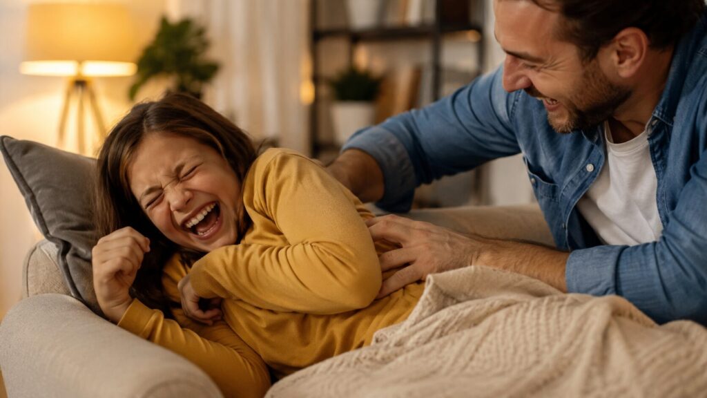Tickling a small child is incredibly easy, but making yourself laugh from tickling is practically impossible.