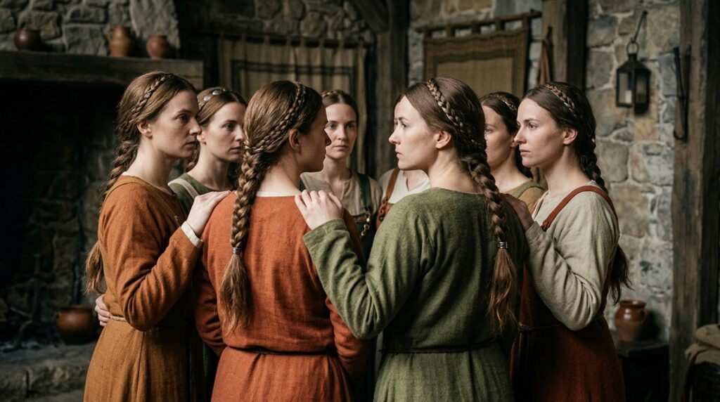 A group of identically dressed women confused ill-wishers and robbers