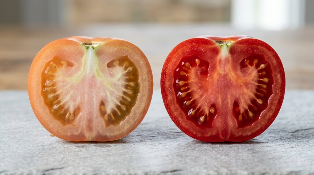 Cold damages the internal texture, even if the tomato looks fine on the outside