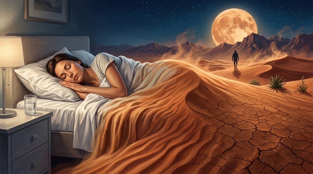The brain transforms real heat from a fever into images of hot or stuffy places in dreams