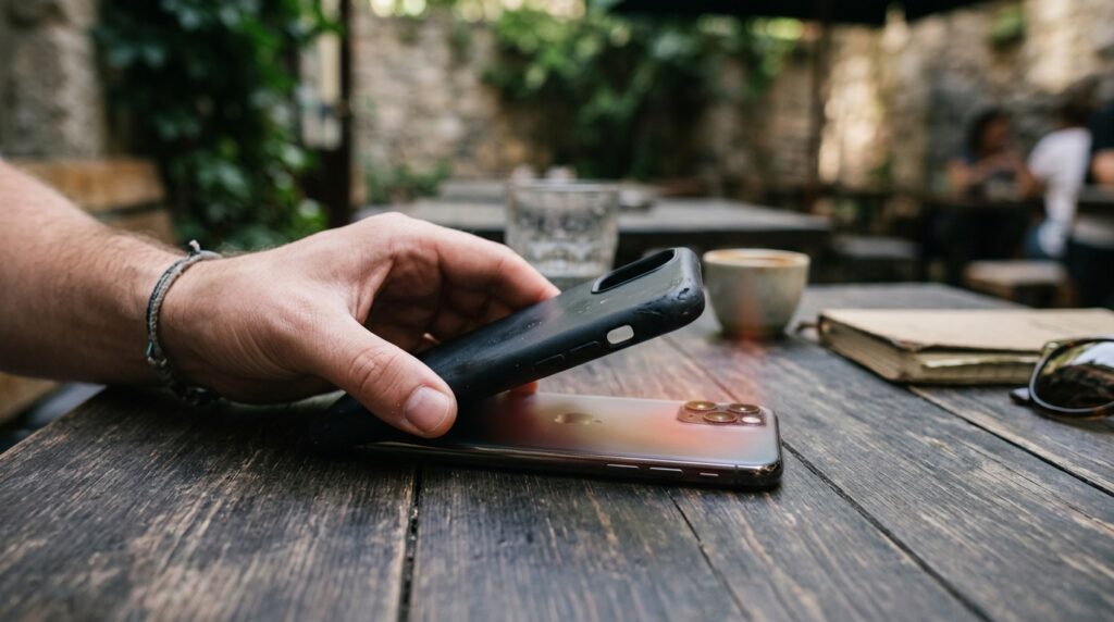 Removing the case and placing the phone in the shade is the first thing to do when it overheats