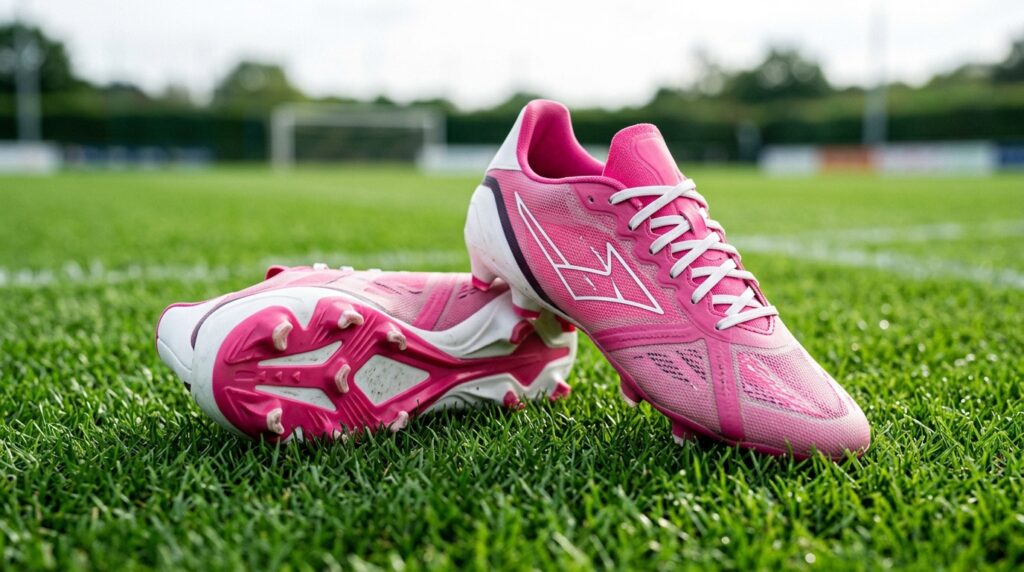 Footballers at the 2026 World Cup are wearing pink boots. Photo.