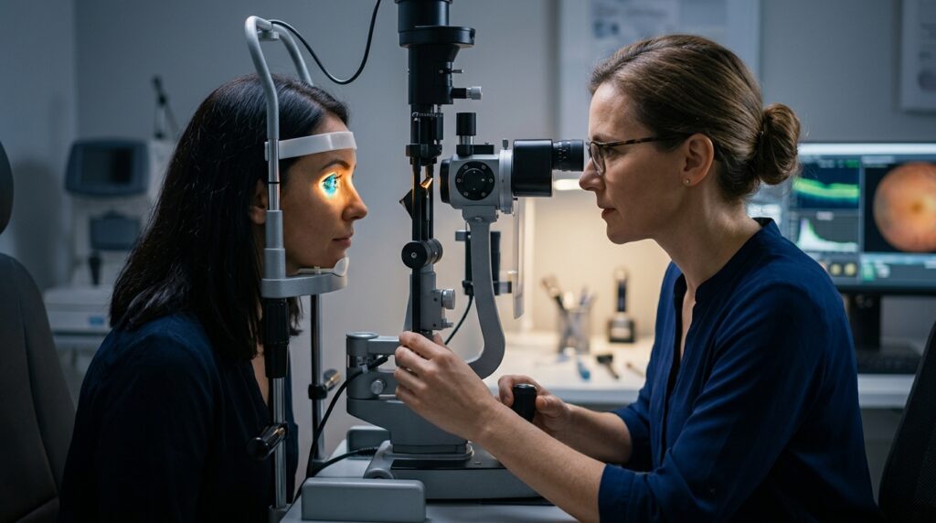 The degree of eye burn can only be accurately determined by a doctor during examination