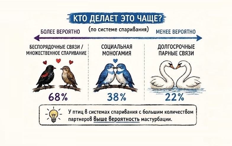 Who does it more often (depending on mating system). Photo.
