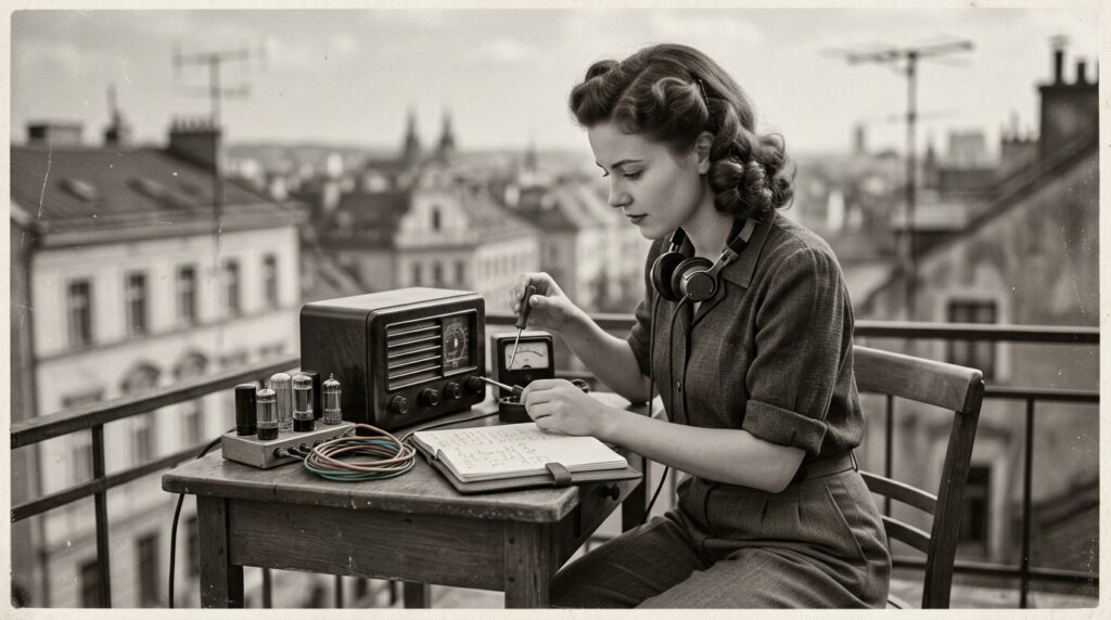 In early photo shoots of the 1940s, the future star had dark hair