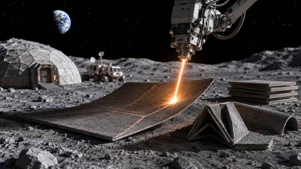 Scientists propose building homes on the Moon from regolith using a laser. Photo.