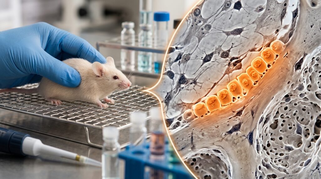 The activated receptor makes bone cells work more actively