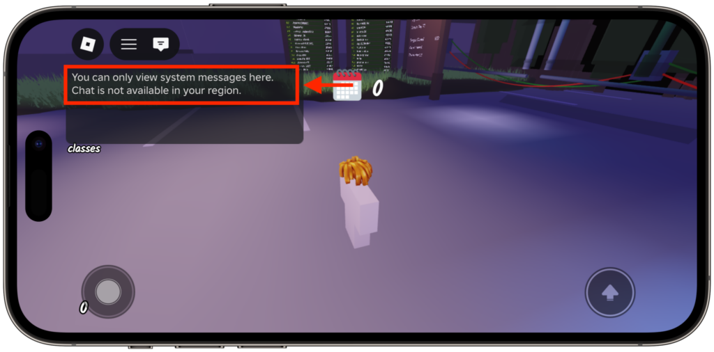 How to enable Roblox chat in Russia. By default, chat looks like this for Russian accounts. Photo.