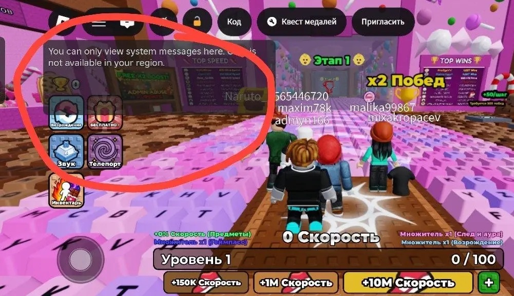 This message appears when trying to open the chat in Roblox