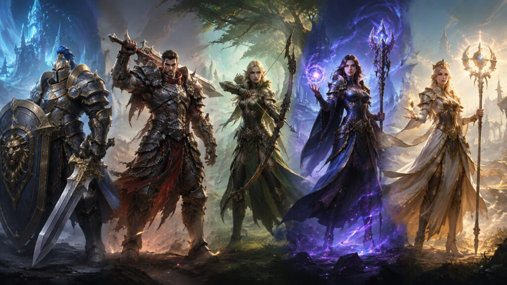 Main archetypes. Each class has its own strengths and weaknesses. Photo.