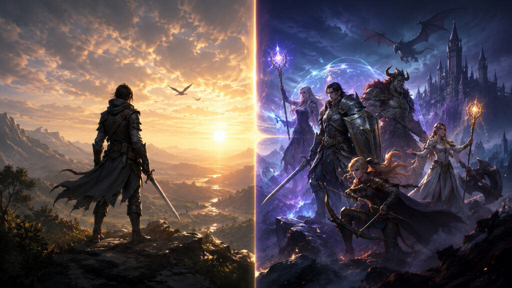 Solo vs. Team: How class affects playstyle. The choice of playstyle is yours alone. Photo.