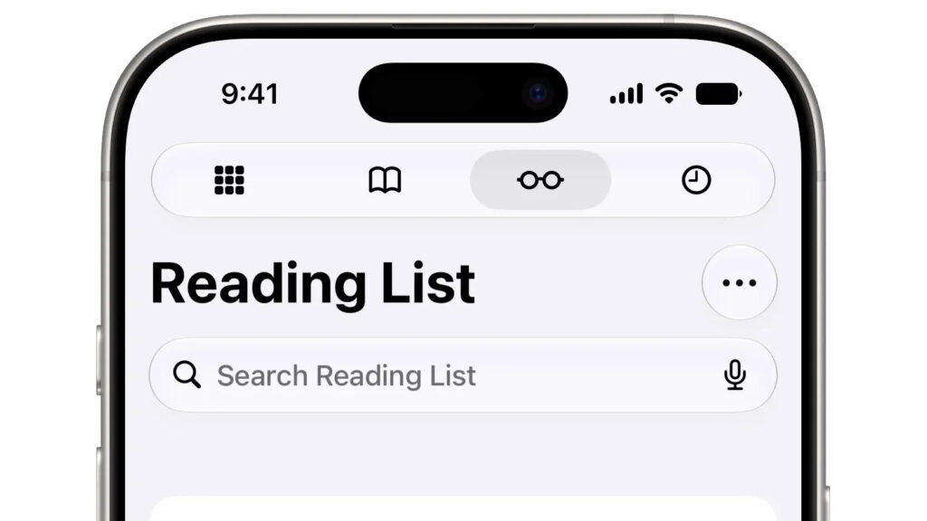 Where are bookmarks in Safari on iOS 27. You can access bookmarks from the start page. Photo.