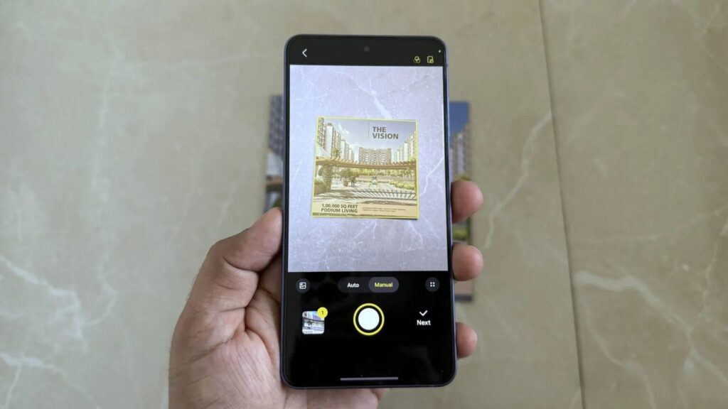 Documents can be scanned directly through the camera app. Image: androidauthority.com