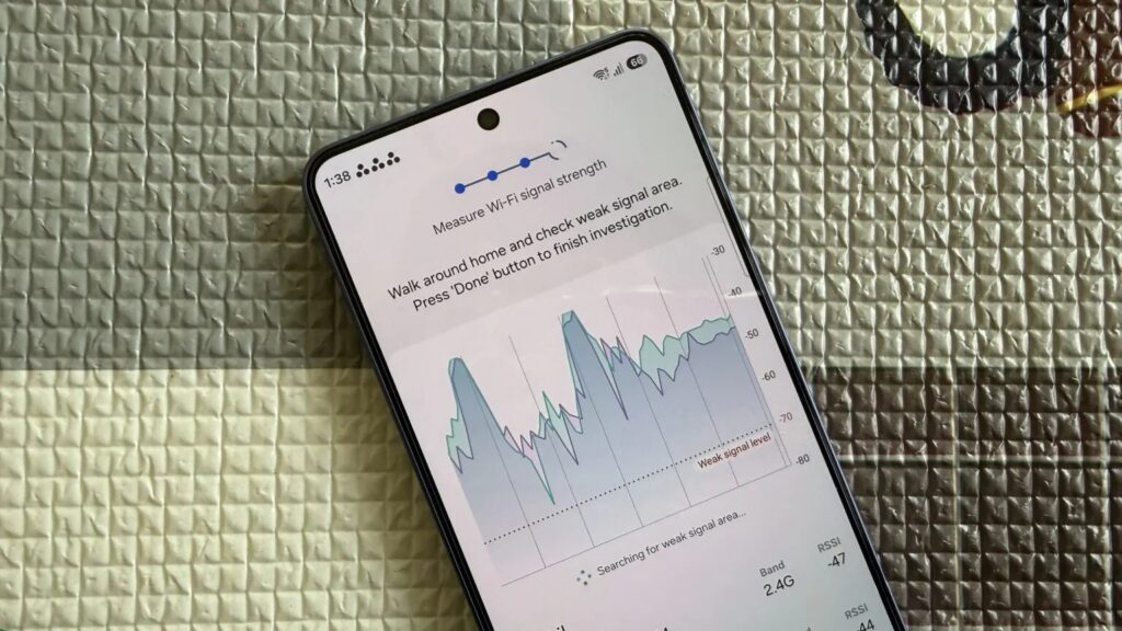 Samsung lets you check internet quality. Image: androidauthority.com
