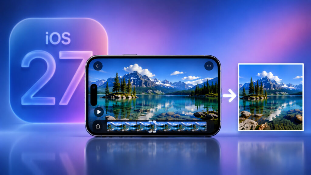 With one button you can turn a selected frame into a full-fledged photo