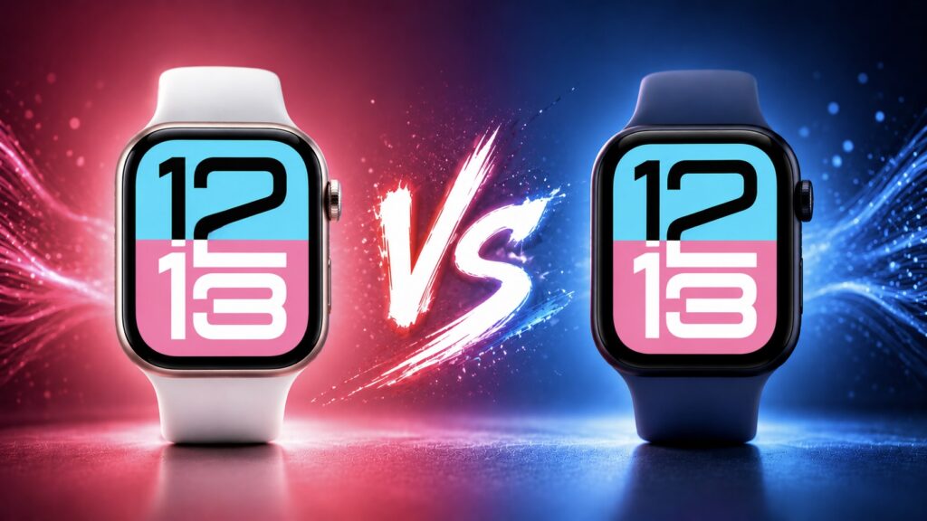 Figuring out which watch is better. Photo.