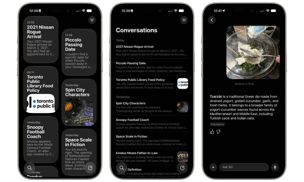 What the new Siri app looks like in iOS 27. All Siri requests are saved in the app, and you can return to any conversation and continue at any time. Photo.
