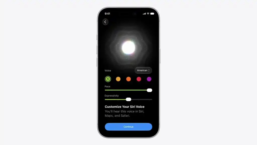Siri in the Camera app and other new scenarios. The new Siri received extensive customization options. Image: Apple. Photo.