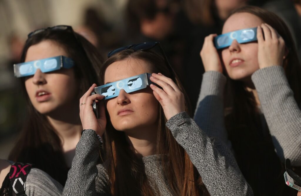 Eclipse viewing glasses. Image source: ntd.com