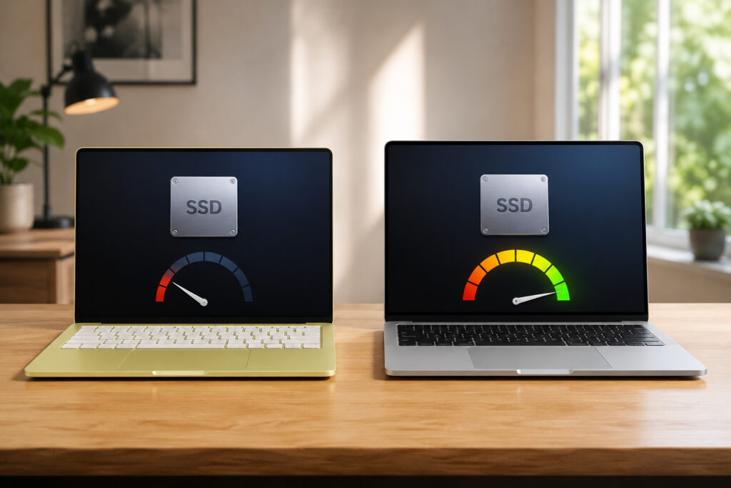 Turns out the MacBook Neo also has a slow SSD. Photo.