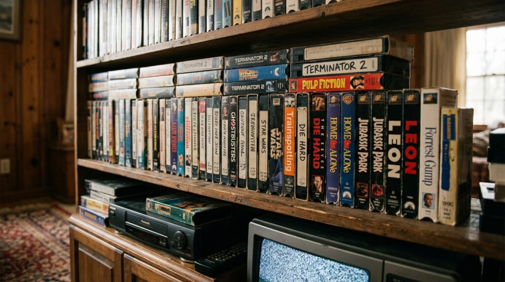 Some 1990s videotapes can be worth a lot of money. Photo.