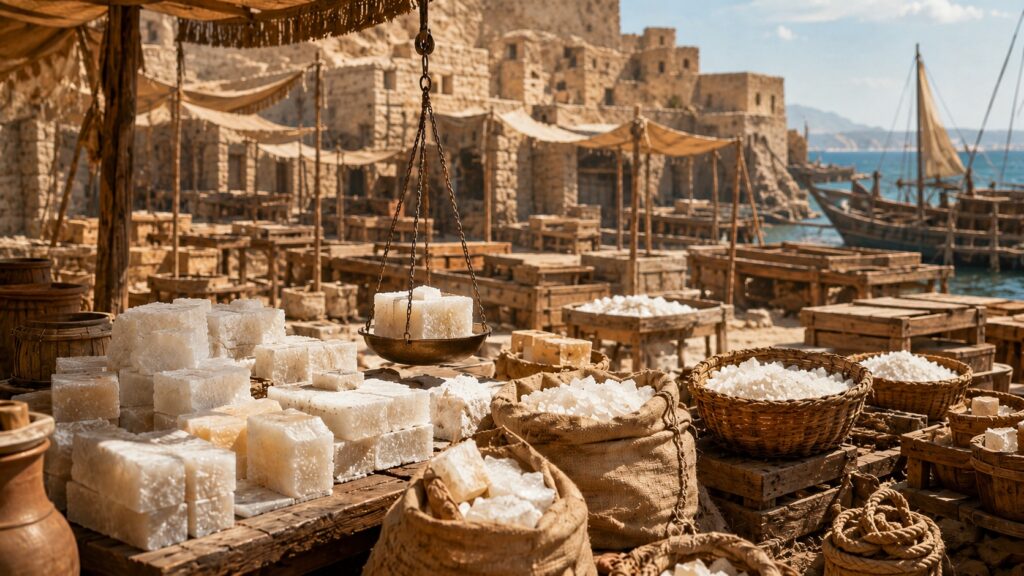 Today salt costs very little, but it was once compared to gold. Photo.