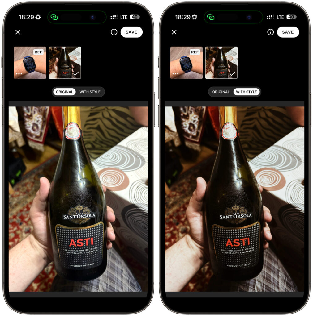 What VSCO Studio Pro can do. Settings taken from the Apple Watch photo in the upper left corner. The result is before you. Photo.