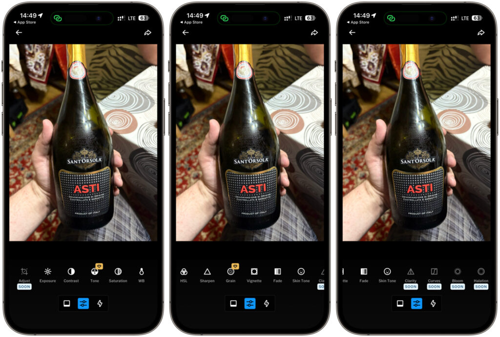What features are already available in VSCO Studio Pro. Half the features are not yet available. Photo.