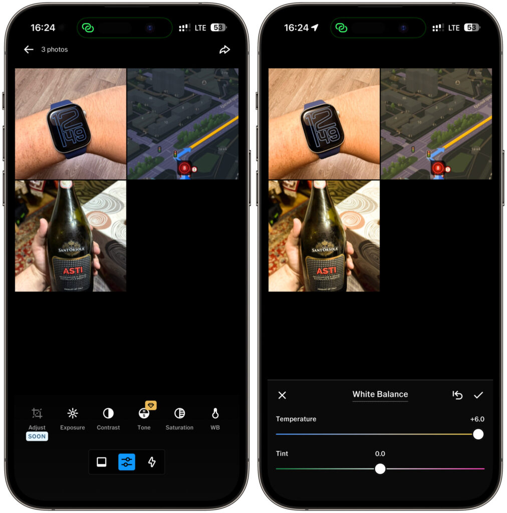 What VSCO Studio Pro can do. Batch editing is the app's main feature. Select several photos and see how they change. Photo.