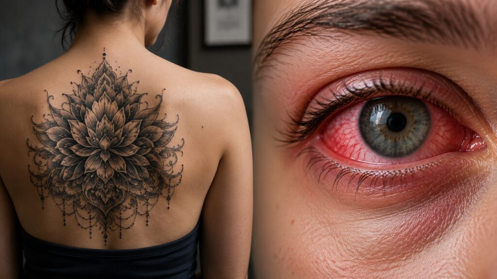 You can go blind from a tattoo, and such cases really exist. Photo.