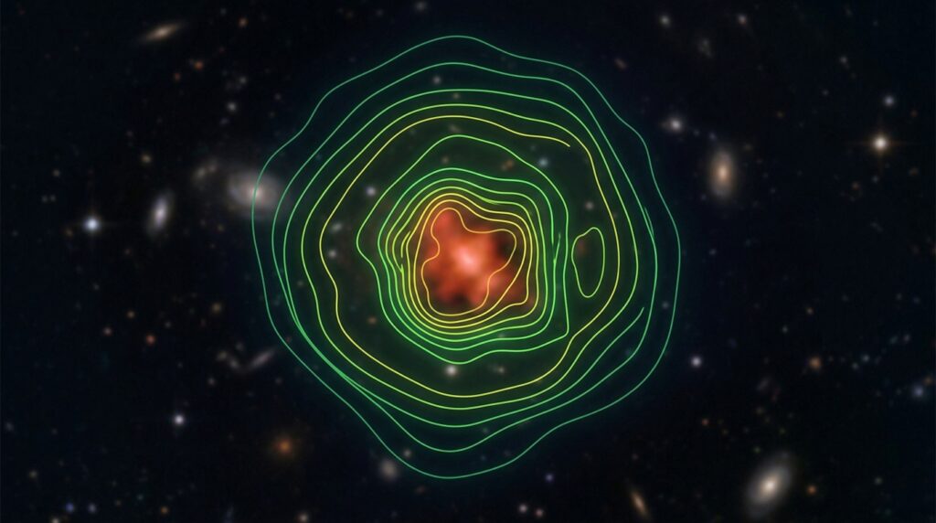 Galaxy A1689-zD1, which we see 700 million years after the Big Bang