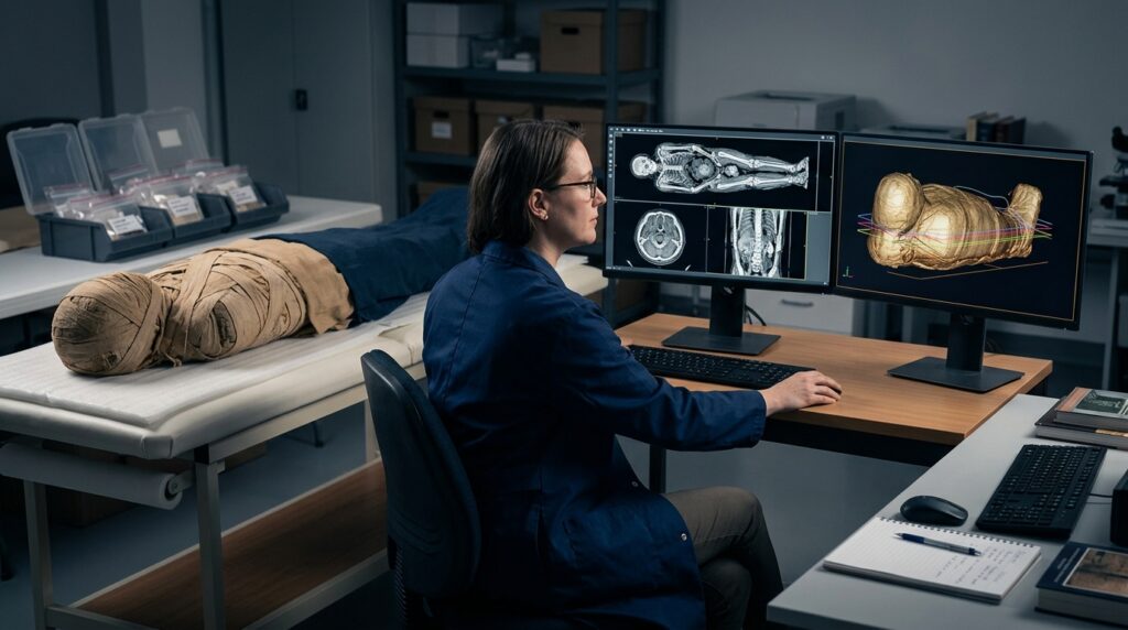 CT scanning helps study mummies without unwrapping them