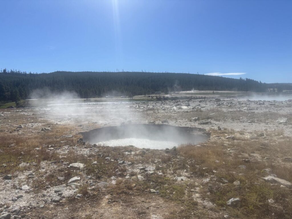 The new pool that formed in the ground where scientists had walked two days earlier. Photo.